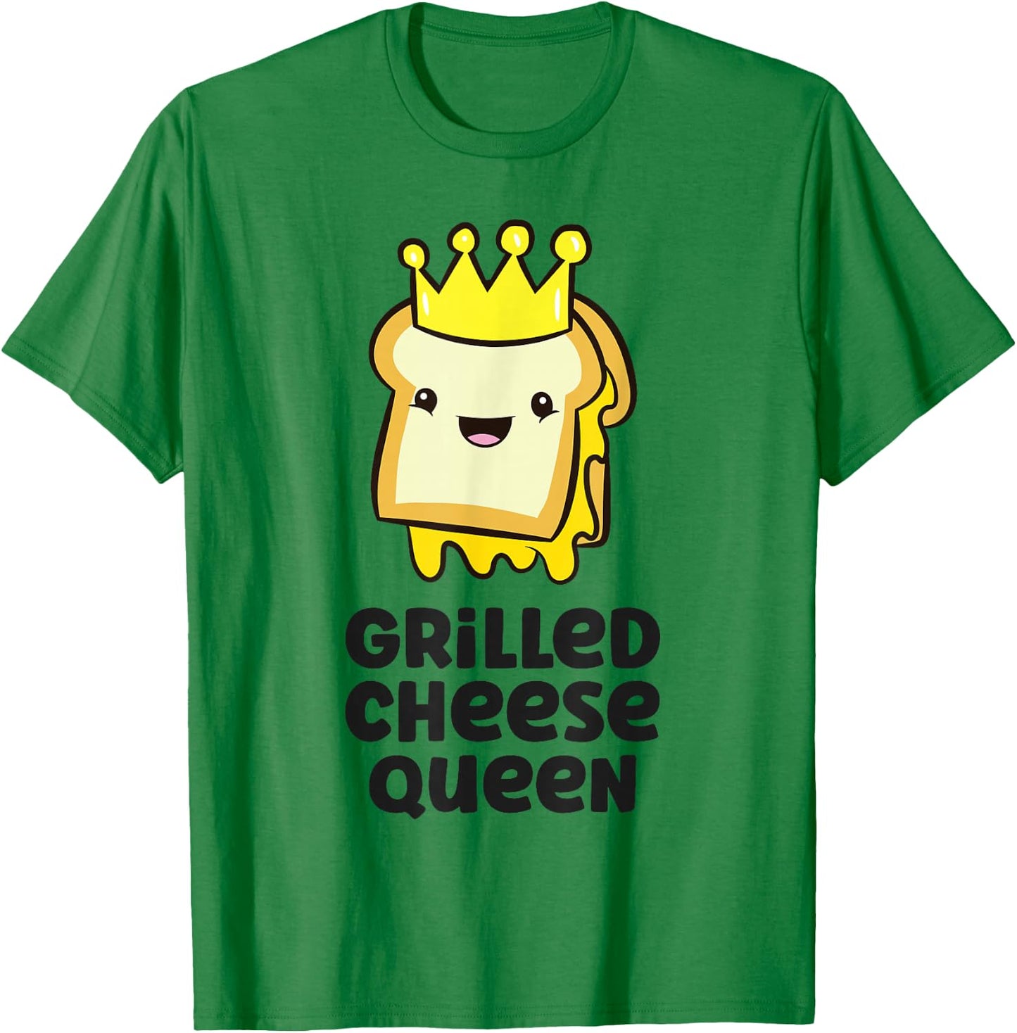 Grilled Cheese Queen Funny Toasted Grilled Cheese Sandwich T-Shirt - T-Shirt | Irish Green
