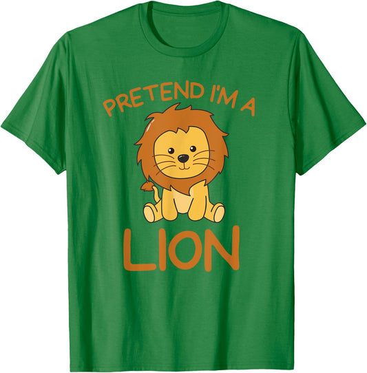 Pretend I'm A Lion Halloween Costume T-Shirt - T-Shirt | Irish Green