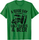 Vintage Retro A Good Day Starts With Golf Carts And Beer T-Shirt - T-Shirt | Irish Green