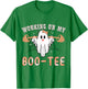 Working On My Bootee Ghost Boo Gym Spooky Funny Halloween T-Shirt - T-Shirt | Irish Green