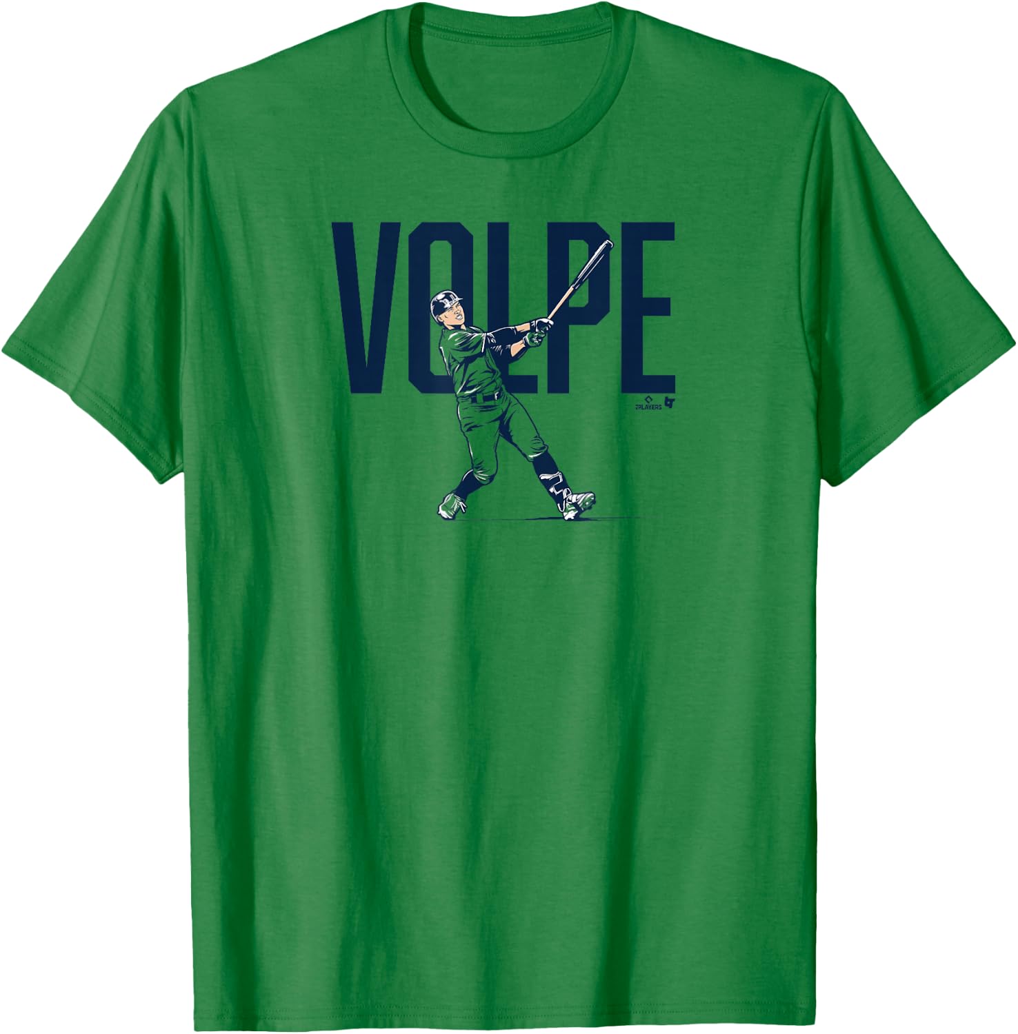 Anthony Volpe - Swing - New York Baseball T-Shirt - T-Shirt | Irish Green