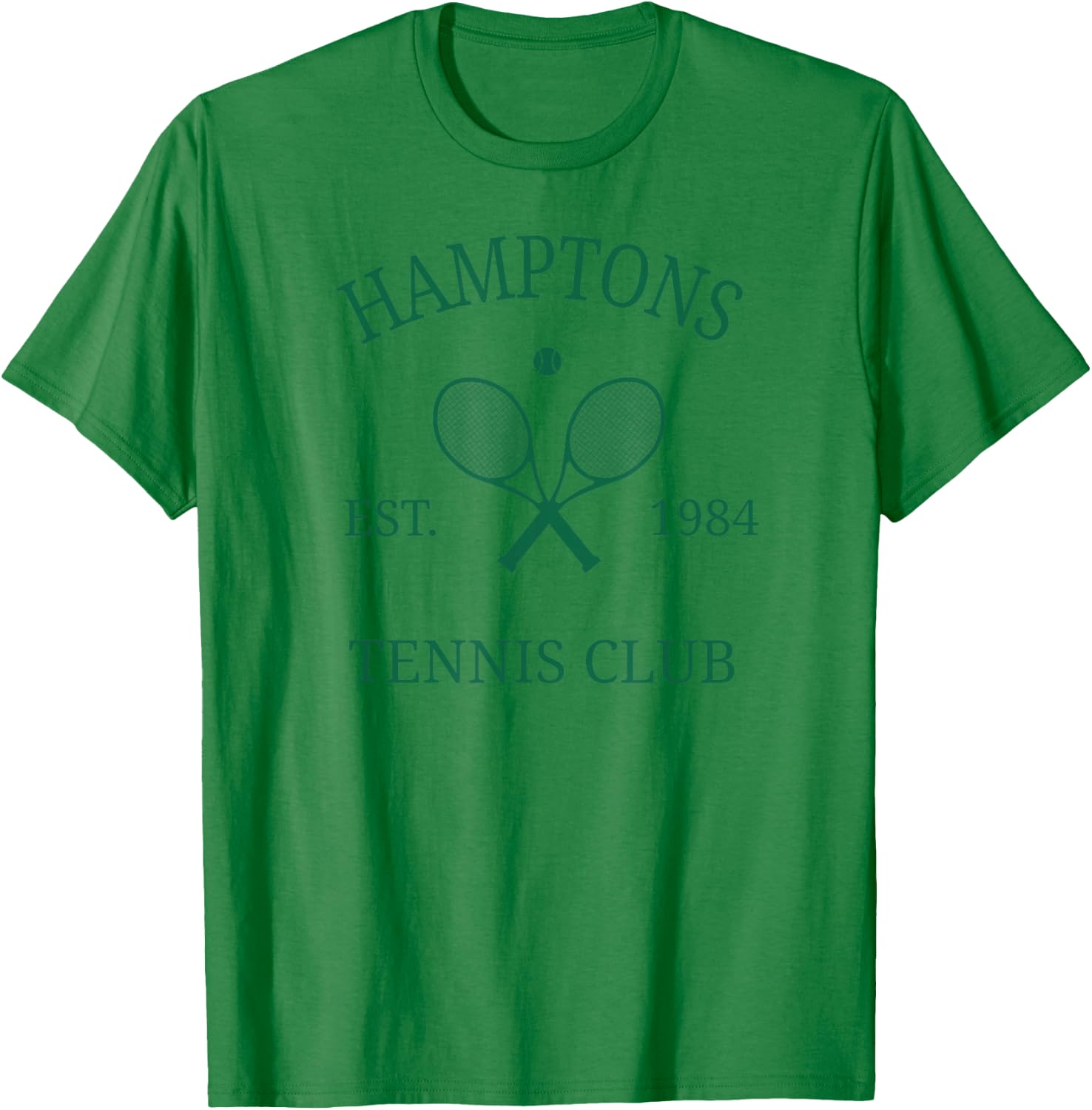 Hamptons Athletics Tennis Club Racquet Prep Vintage NY T-Shirt - T-Shirt | Irish Green