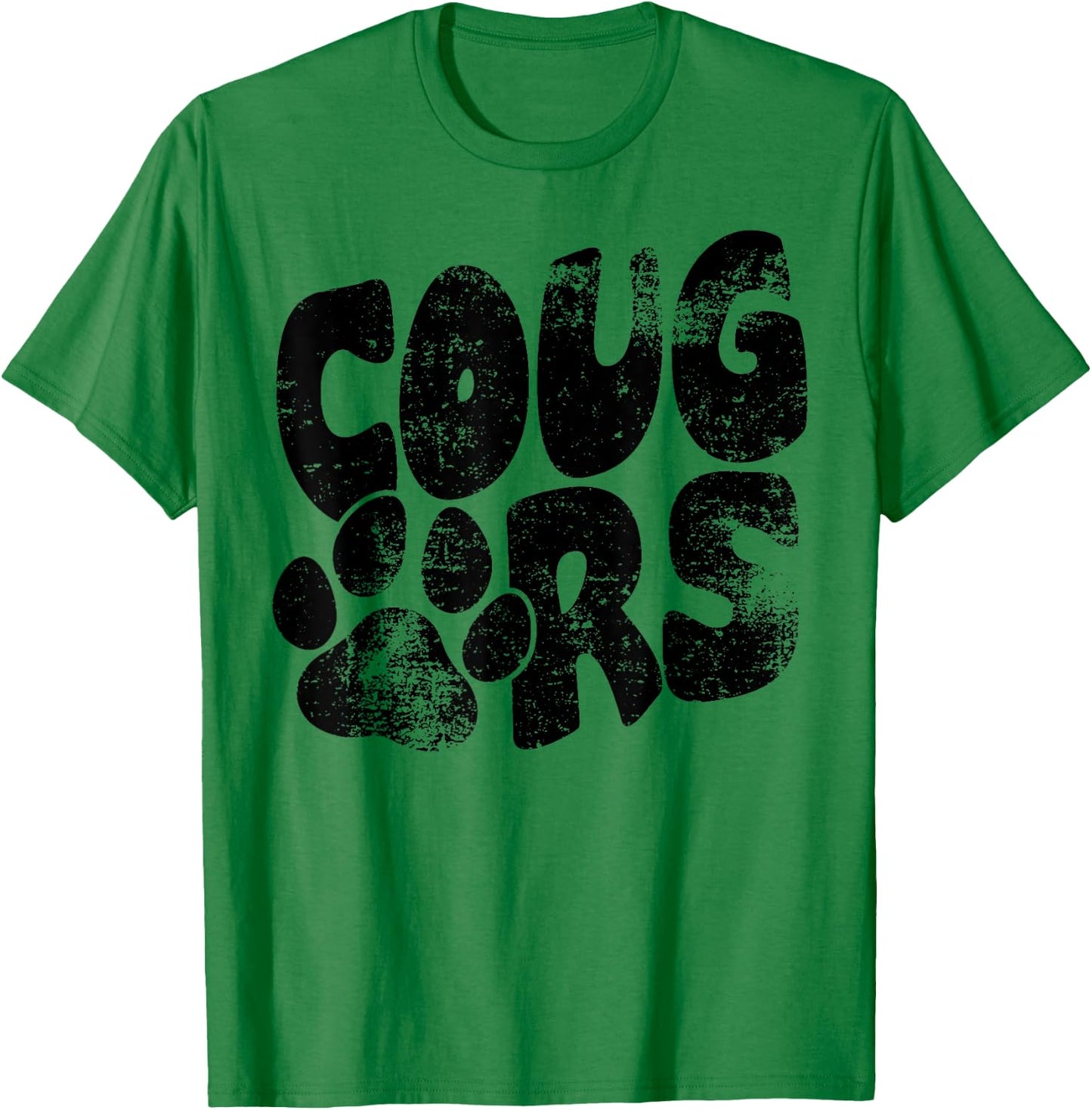 Cougars Football School Sports Fan Team Spirit T-Shirt - T-Shirt | Irish Green