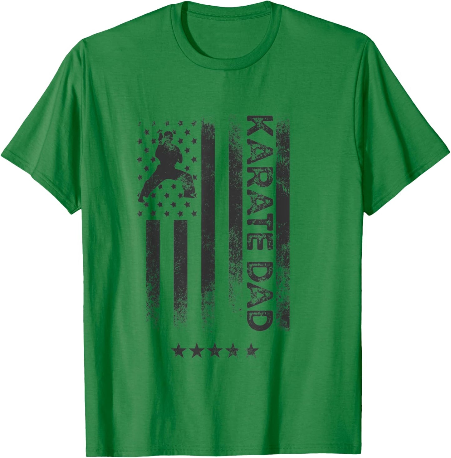 USA American Flag - Karate Dad T-Shirt - T-Shirt | Irish Green