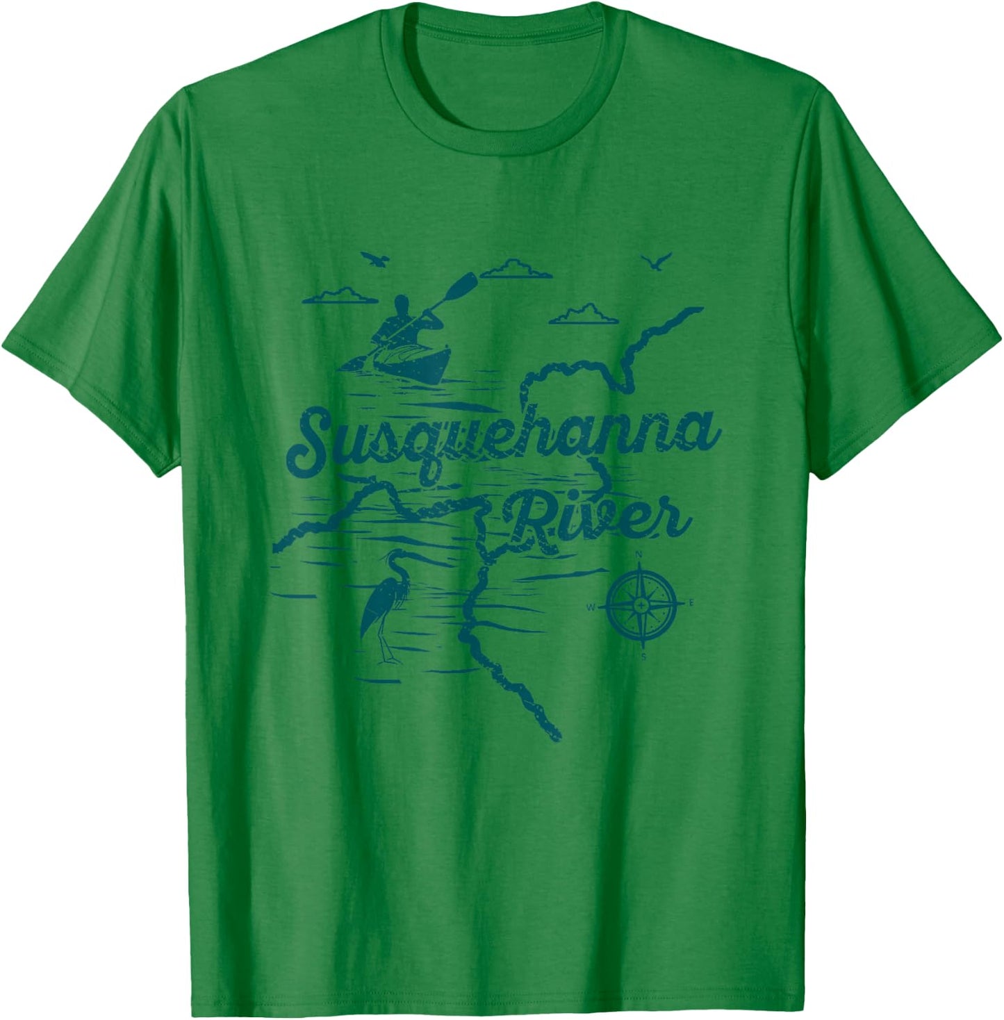 Susquehanna River Nature Lover Kayaking Pennsylvania Kayaker T-Shirt - T-Shirt | Irish Green