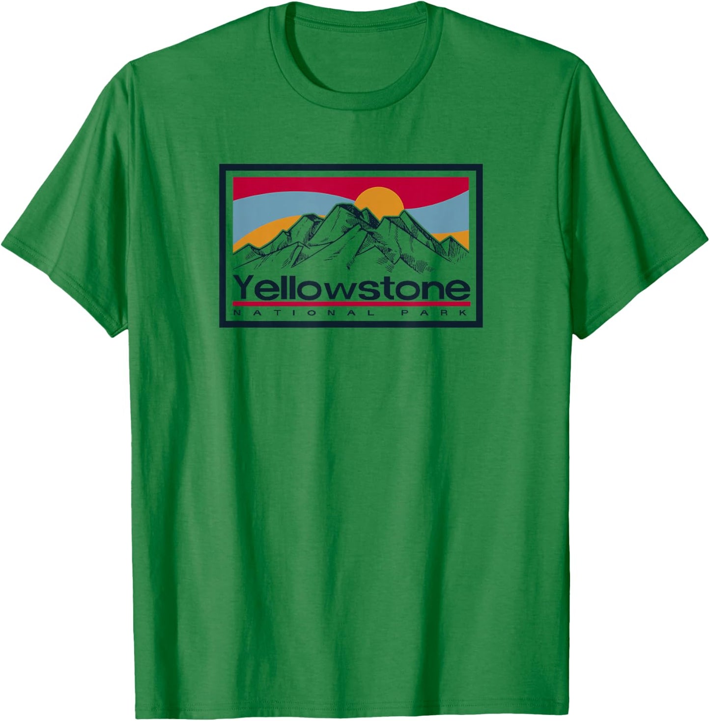 Yellowstone National Park Vintage T-Shirt - T-Shirt | Irish Green