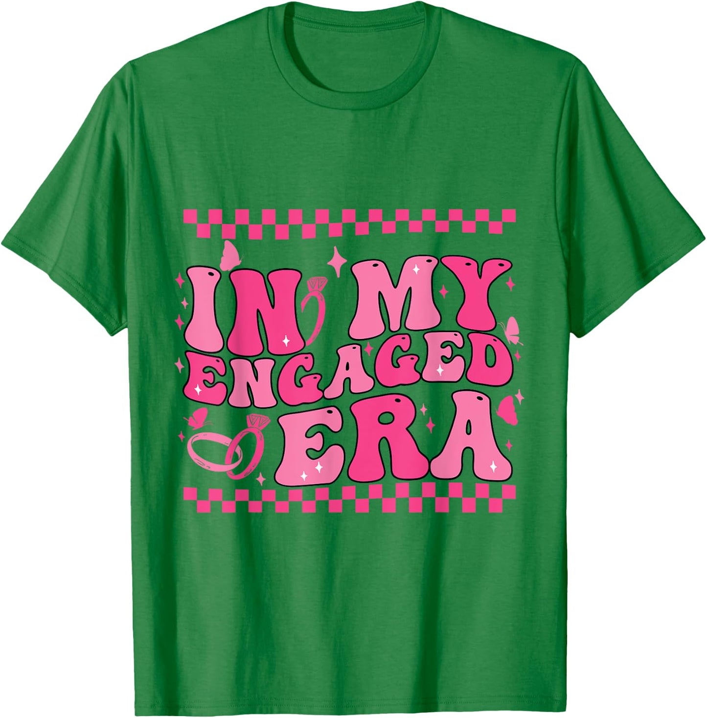 In My Engaged Era Groovy Bride Bachelorette Party Bridesmaid T-Shirt - T-Shirt | Irish Green