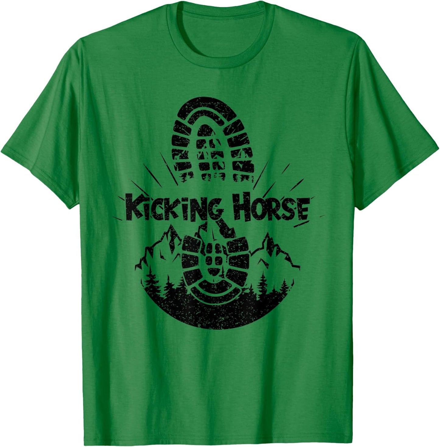 Hiking In Kicking Horse Vacation Ski T-Shirt - T-Shirt | Irish Green
