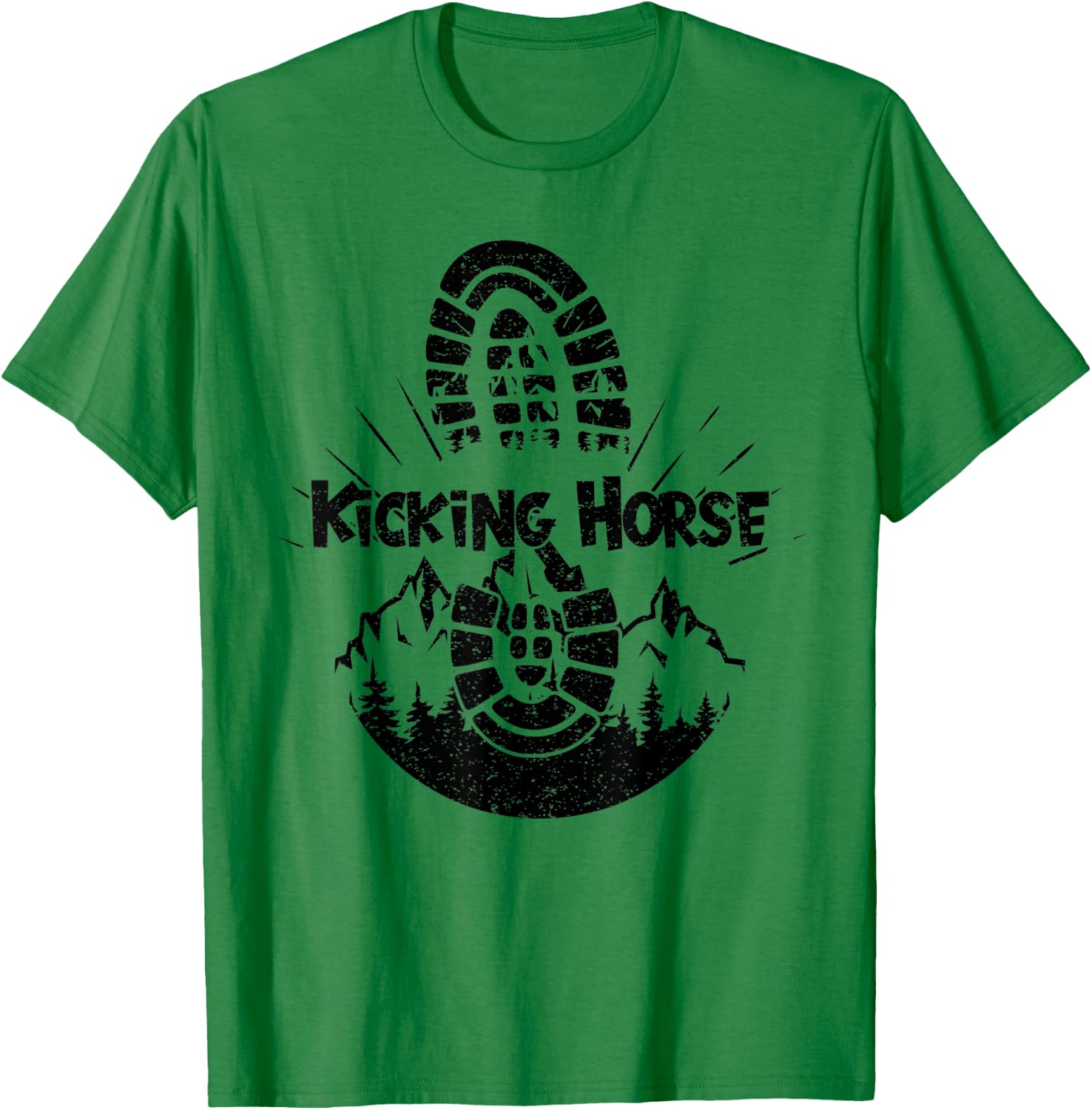 Hiking In Kicking Horse Vacation Ski T-Shirt - T-Shirt | Irish Green