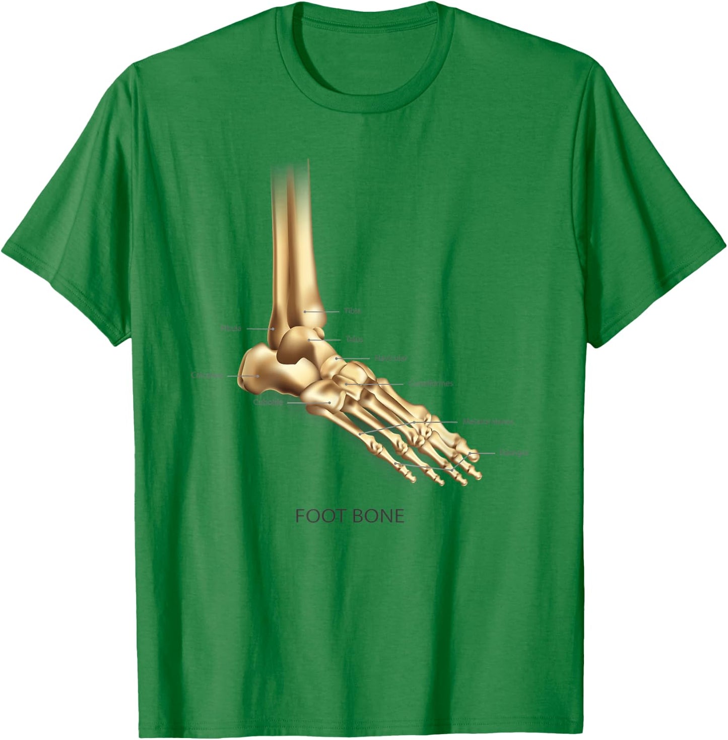 Funny Anatomy Foot Bon Human Anatomical Science Education T-Shirt - T-Shirt | Irish Green