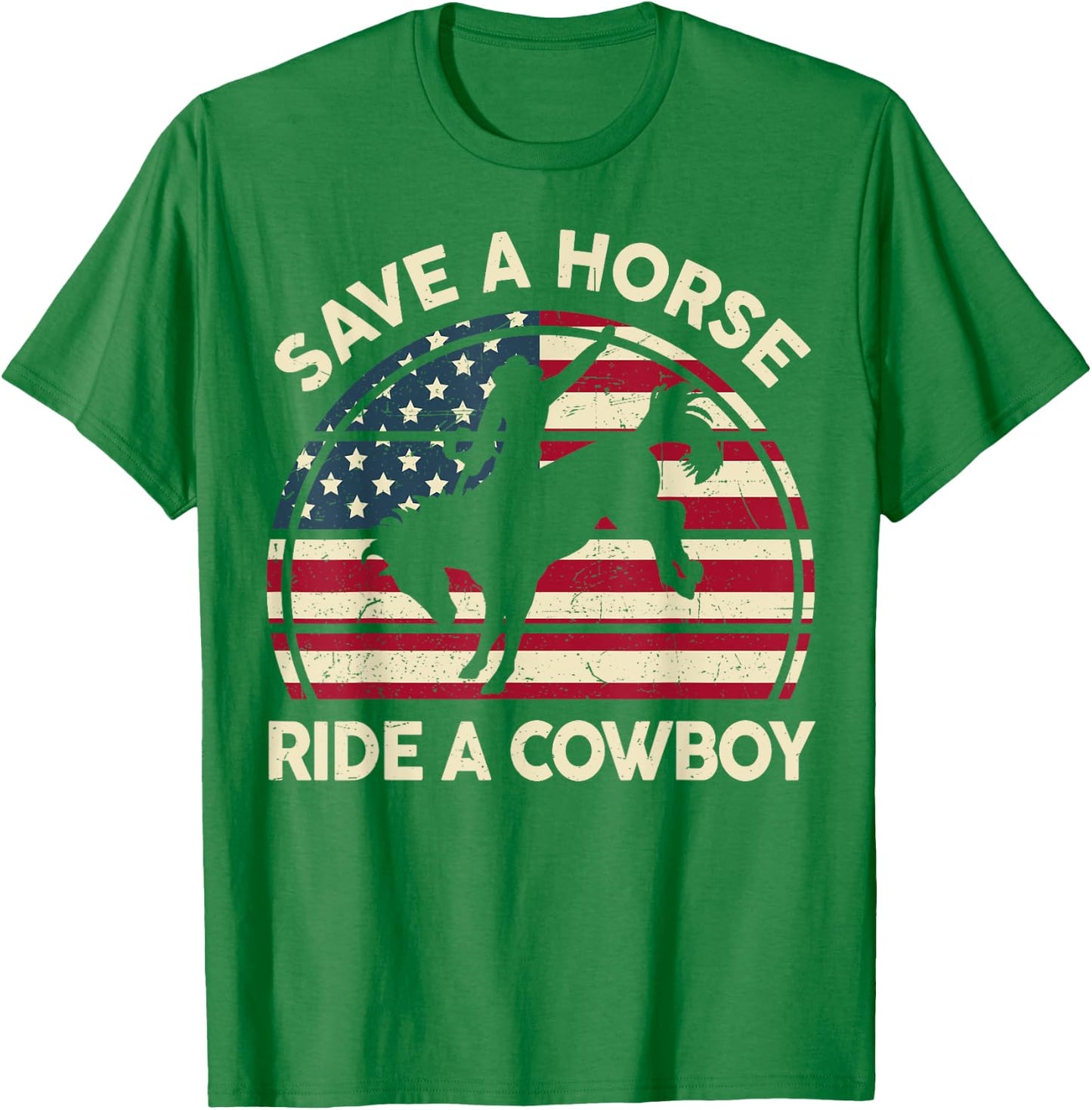 Horse Racing Shirt Save A Horse Ride A Cowboy Horse Lover T-Shirt - T-Shirt | Irish Green