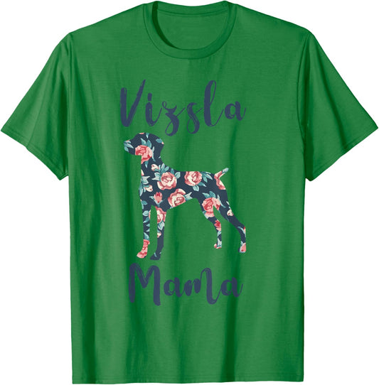 Vizsla Mom Shirt Women Vizsla Mama Mother Day Dog Lover Gift T-Shirt - T-Shirt | Irish Green