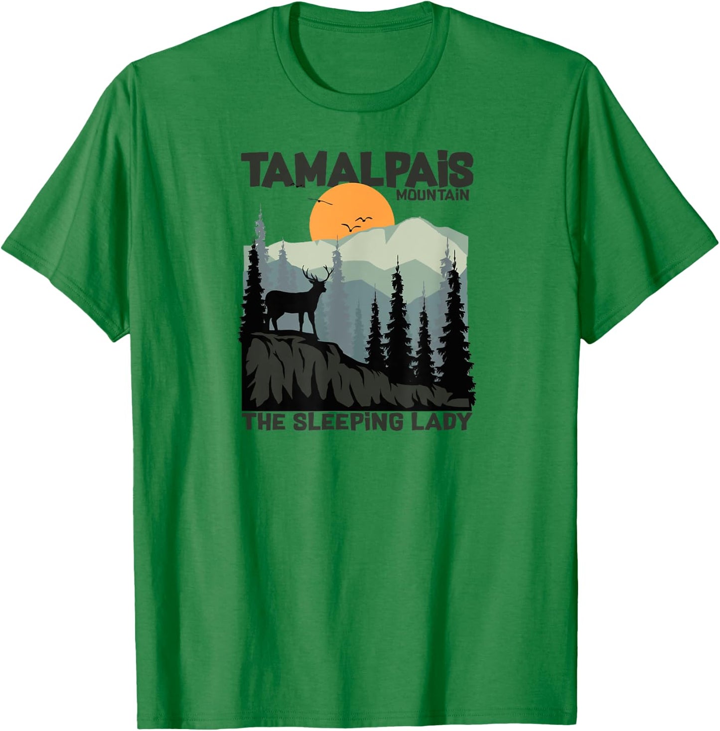 Mt. Tamalpais The Sleeping Lady Marin County California T-Shirt - T-Shirt | Irish Green