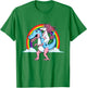 Unicorn Riding Trans Pride Dinosaur Transgender T-Shirt - T-Shirt | Irish Green