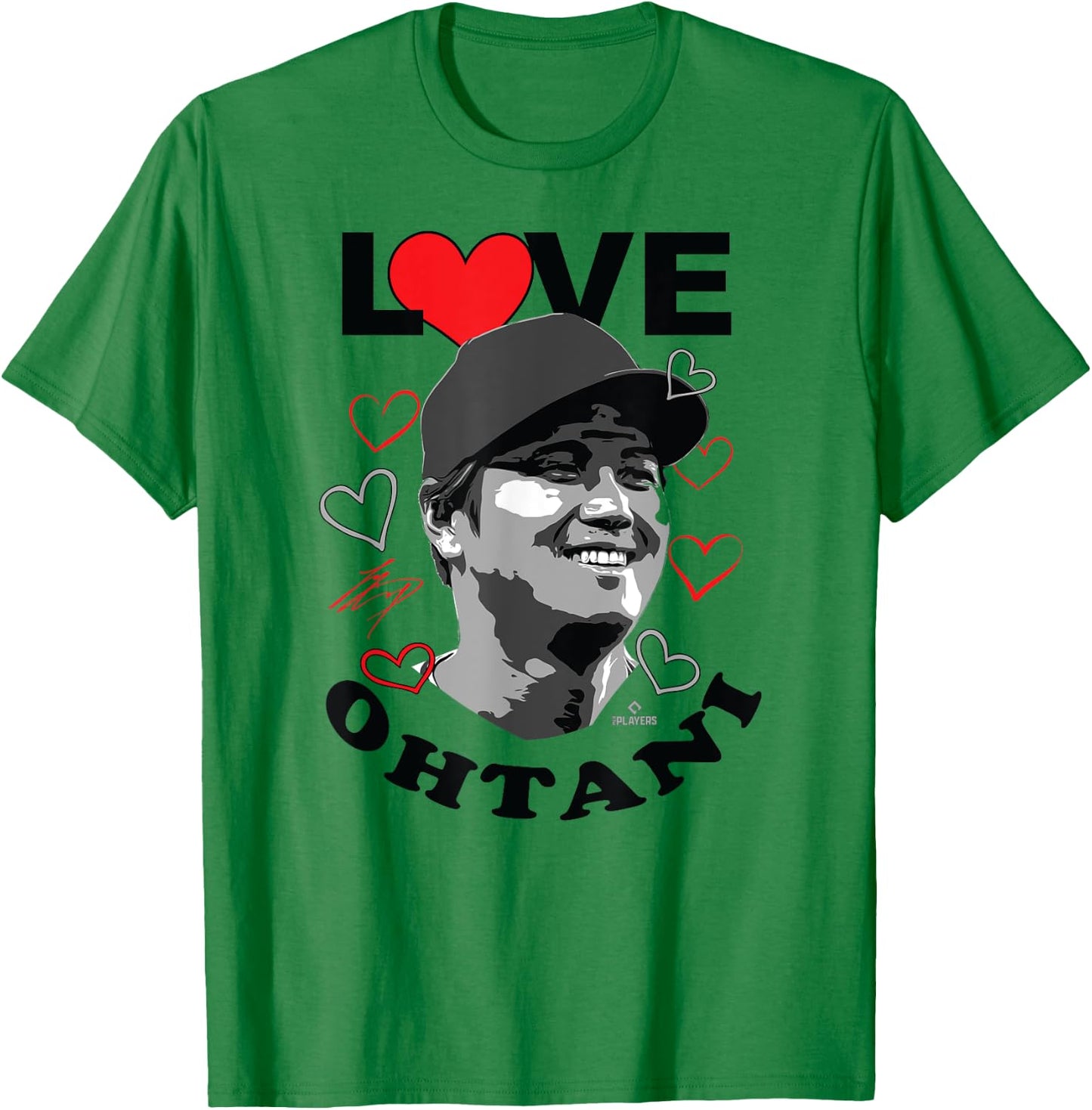Love Shohei Ohtani Valentine Los Angeles Baseball MLBPA T-Shirt - T-Shirt | Irish Green