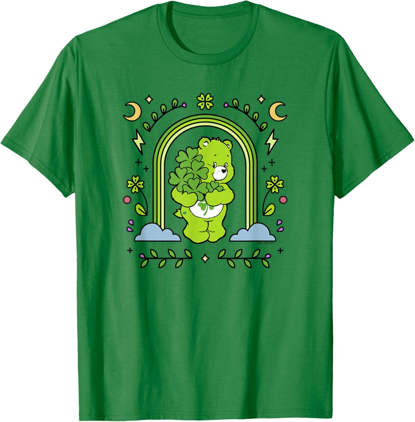 Care Bears St. Patrick's Day Good Luck Bear Rainbow Arch T-Shirt - T-Shirt | Irish Green
