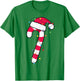 Christmas Candy Cane Santa Xmas Kids Toddler Youth Women Men T-Shirt - T-Shirt | Irish Green