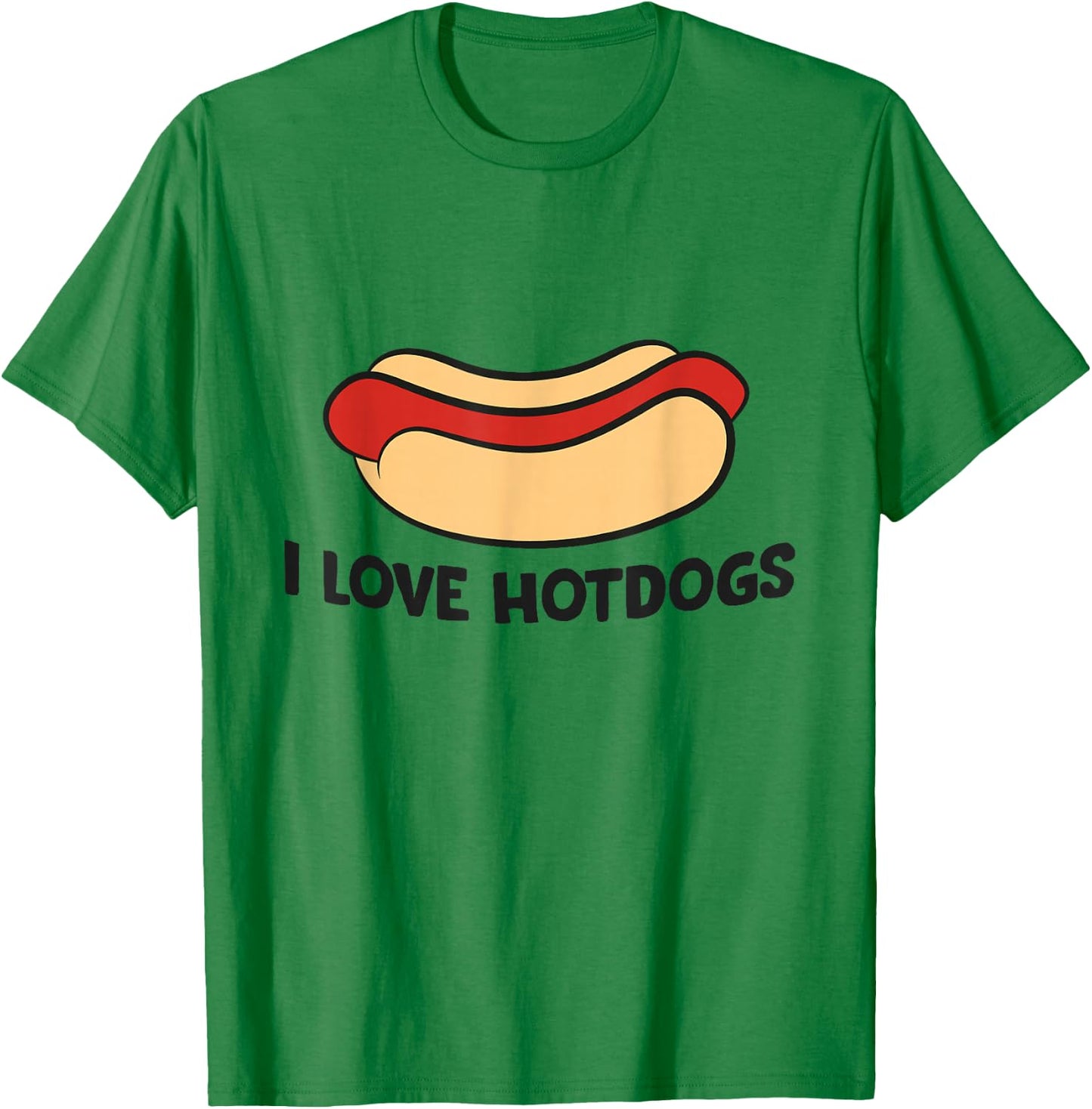 I Love Hotdogs Funny Hot Dog Lover T-Shirt - T-Shirt | Irish Green