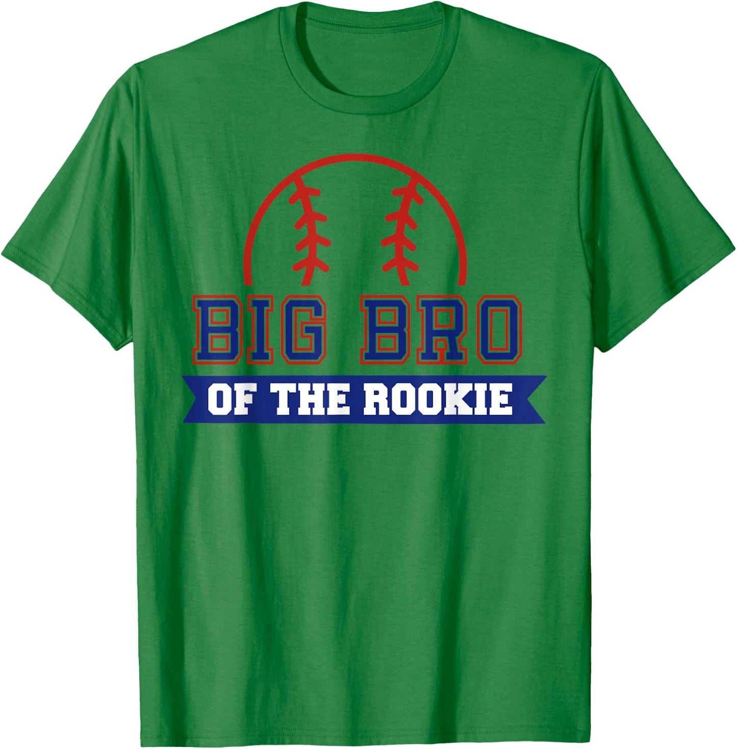 Big Brother of Rookie 1st Birthday Baseball Theme Matching T-Shirt - T-Shirt | Irish Green