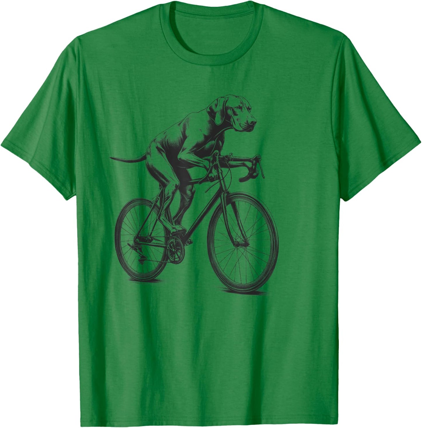 Vizsla Dog Riding a Bike Bicycle Biker Cycling Women Kids T-Shirt - T-Shirt | Irish Green