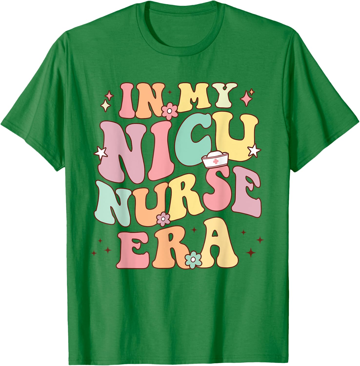 In My NICU Nurse Era Retro Nurse Appreciation Neonatal Nurse T-Shirt - T-Shirt | Irish Green
