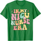 In My NICU Nurse Era Retro Nurse Appreciation Neonatal Nurse T-Shirt - T-Shirt | Irish Green
