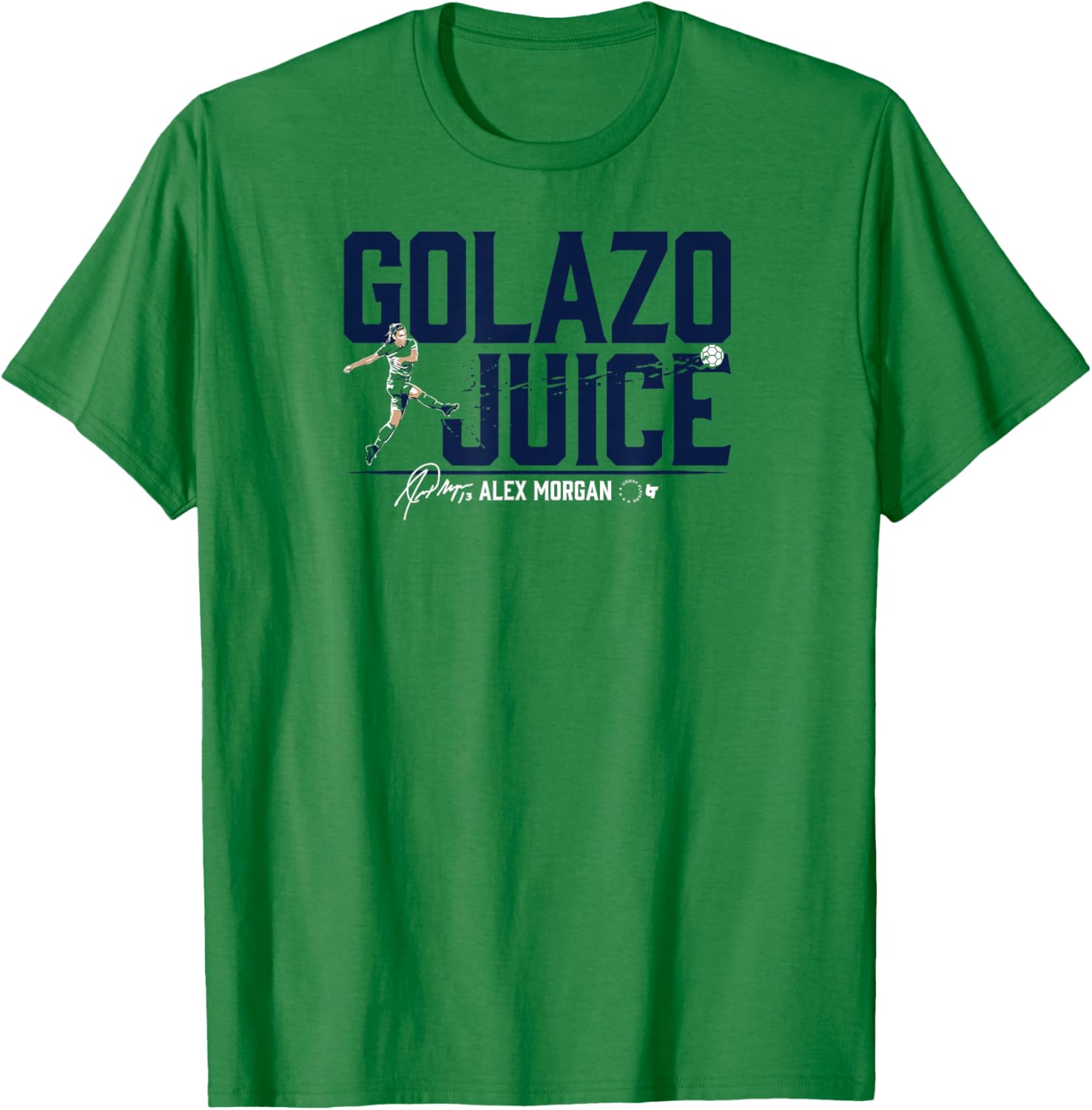 Alex Morgan: Golazo Juice USWNTPA - USA Soccer T-Shirt - T-Shirt | Irish Green