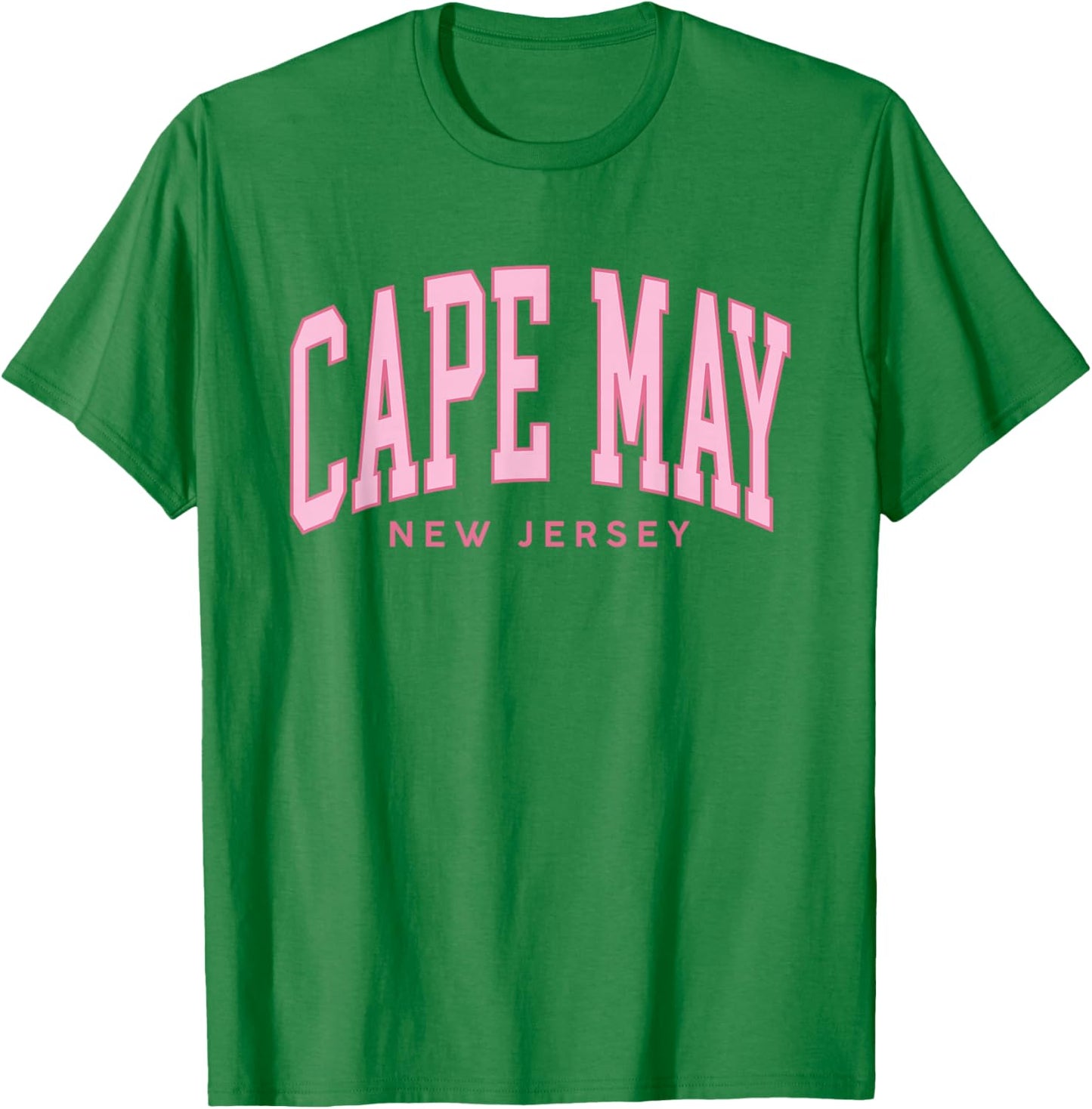 Vintage Cape May NJ retro throwback Beach Preppy girls T-Shirt - T-Shirt | Irish Green