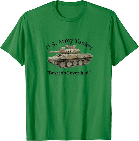 U.S. Army Tanker "Best job I ever had" M551 Sheridan T-Shirt - T-Shirt | Irish Green