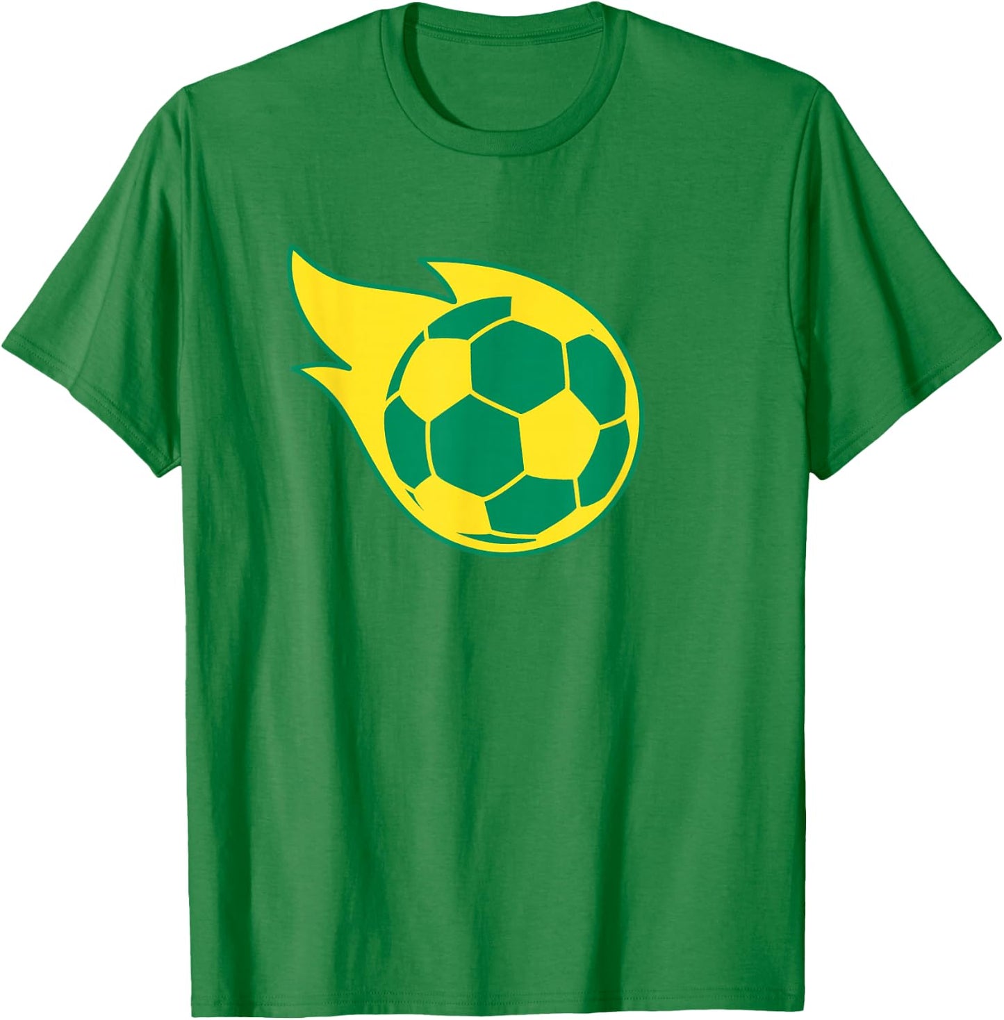 Fast Yellow Green Soccer Ball Sports T-Shirt - T-Shirt | Irish Green