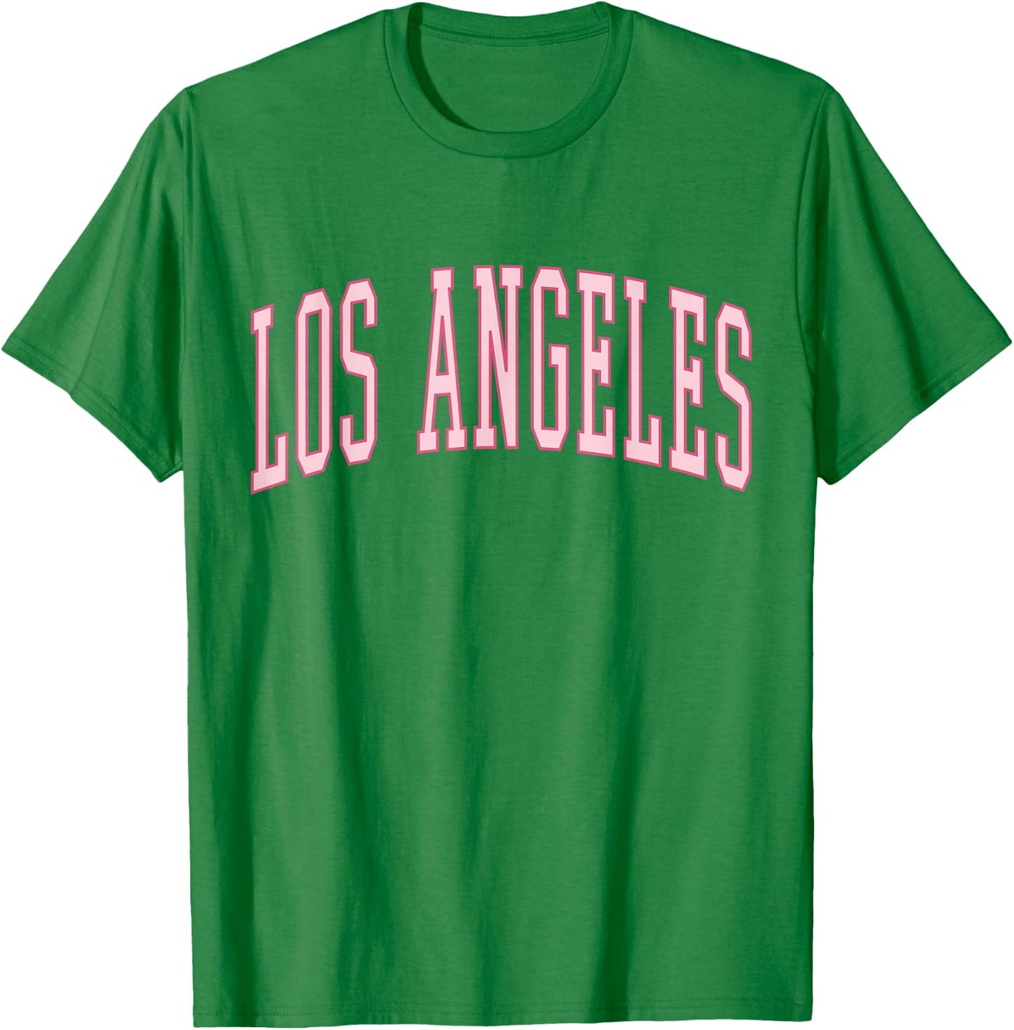 Preppy Varsity Pink Los Angeles T-Shirt - T-Shirt | Irish Green