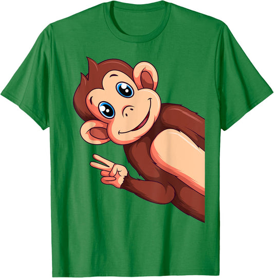 Monkey Lover Boys Girls Kids Women T-Shirt - T-Shirt | Irish Green