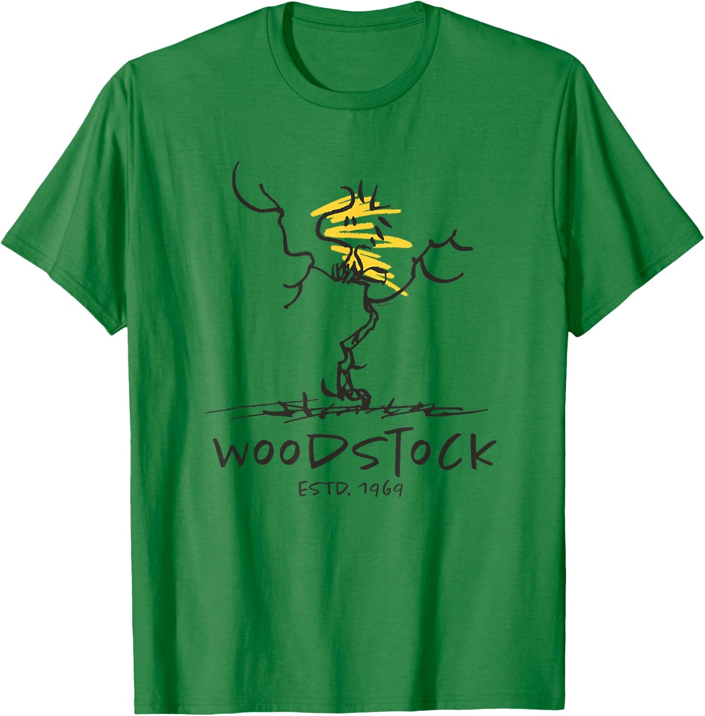 Peanuts - Woodstock Estd T-Shirt - T-Shirt | Irish Green