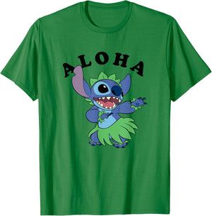 Disney Lilo & Stitch Aloha Hula Dancing Stitch T-Shirt - T-Shirt | Irish Green