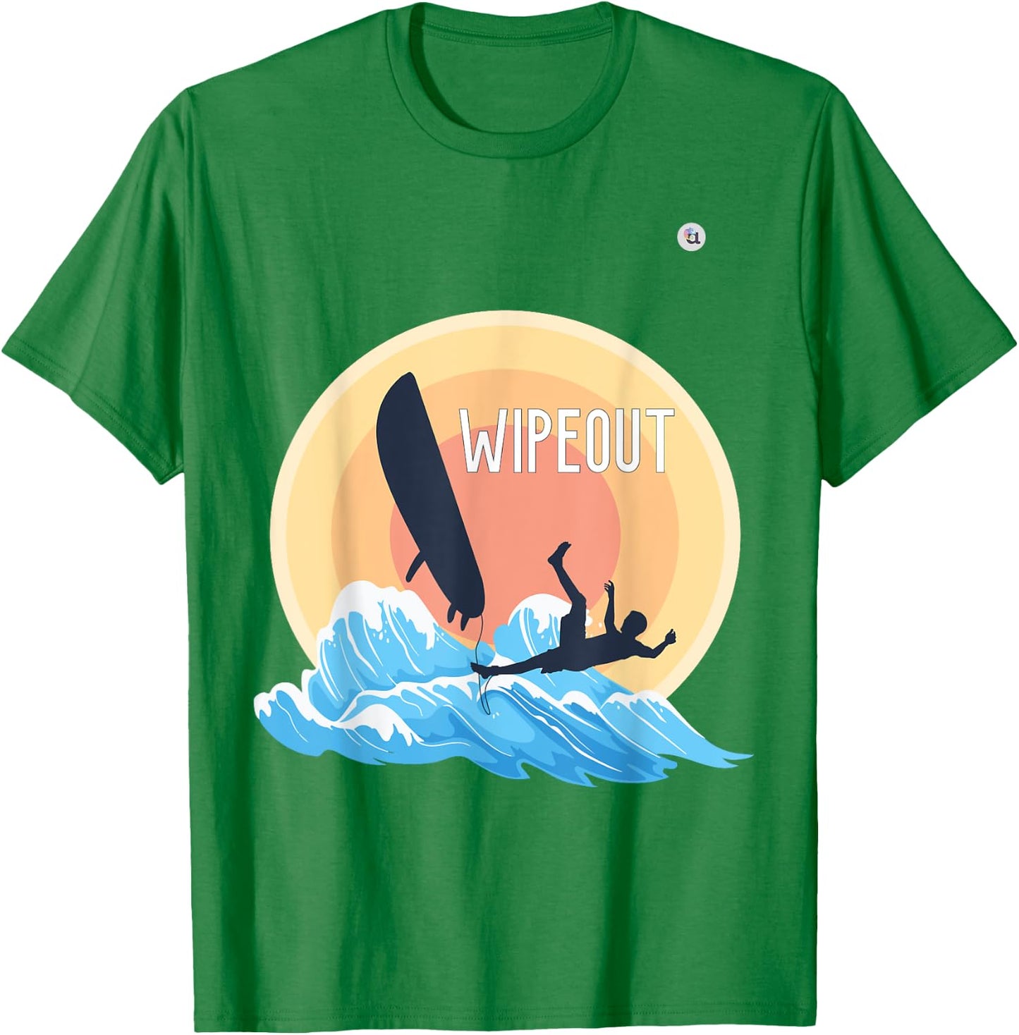 Surf Wipeout T-Shirt - T-Shirt | Irish Green