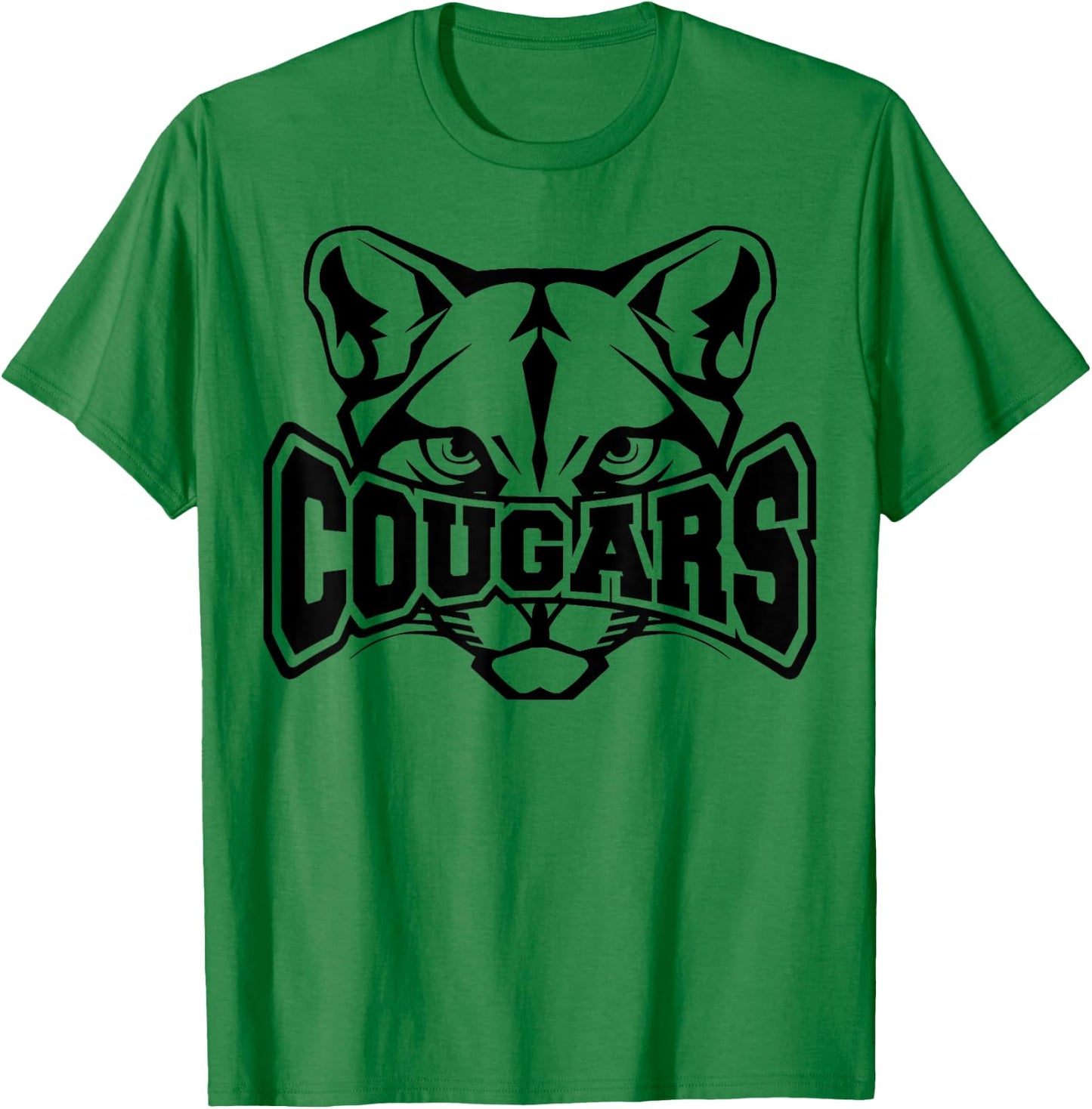 Cougars School Sports Fan Team Spirit T-Shirt - T-Shirt | Irish Green