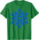Blue Snowflake Winter Women And Kids Xmas Christmas T-Shirt - T-Shirt | Irish Green