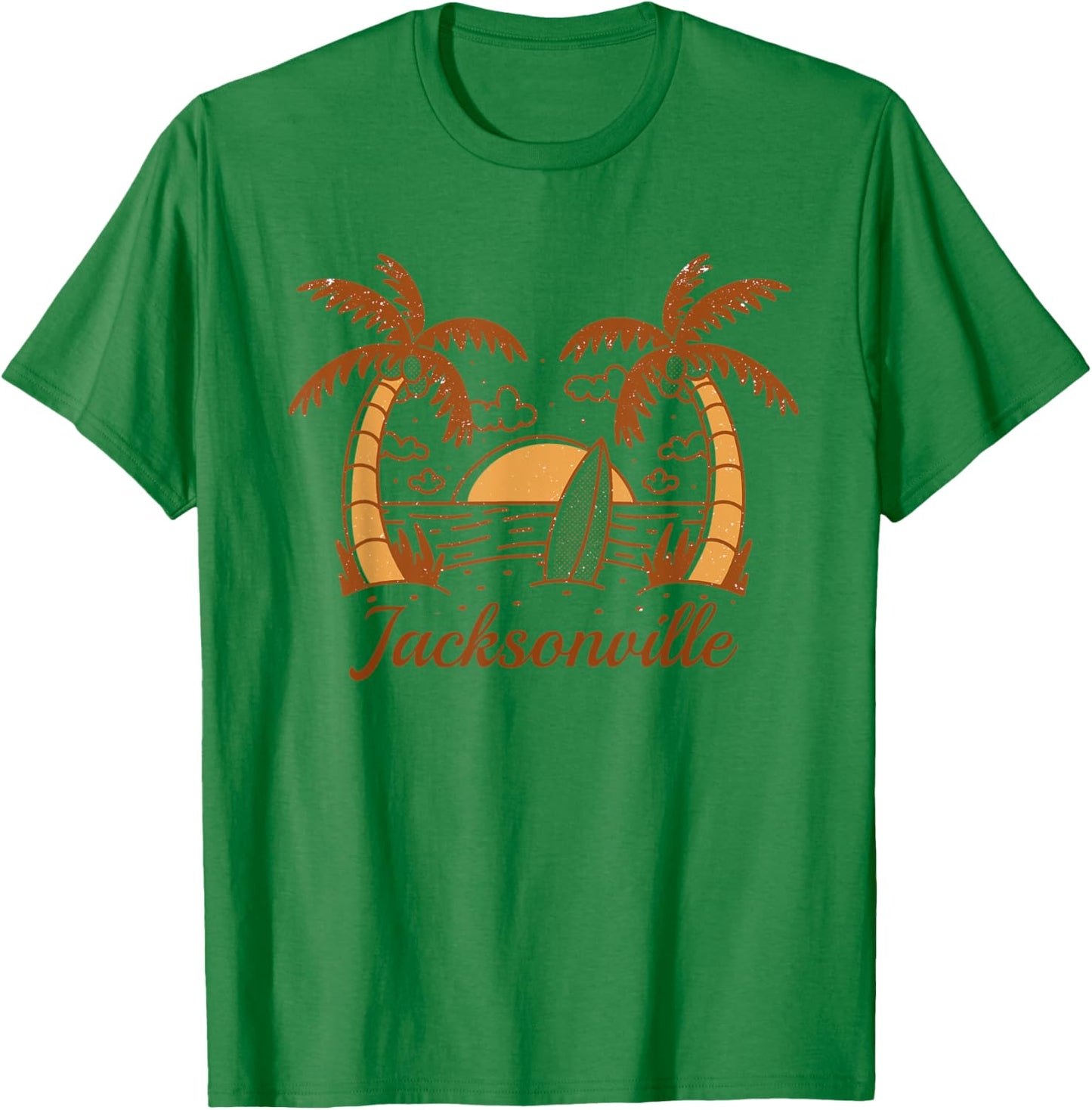 Jacksonville Florida Tropical Beach Vacation T-Shirt - T-Shirt | Irish Green
