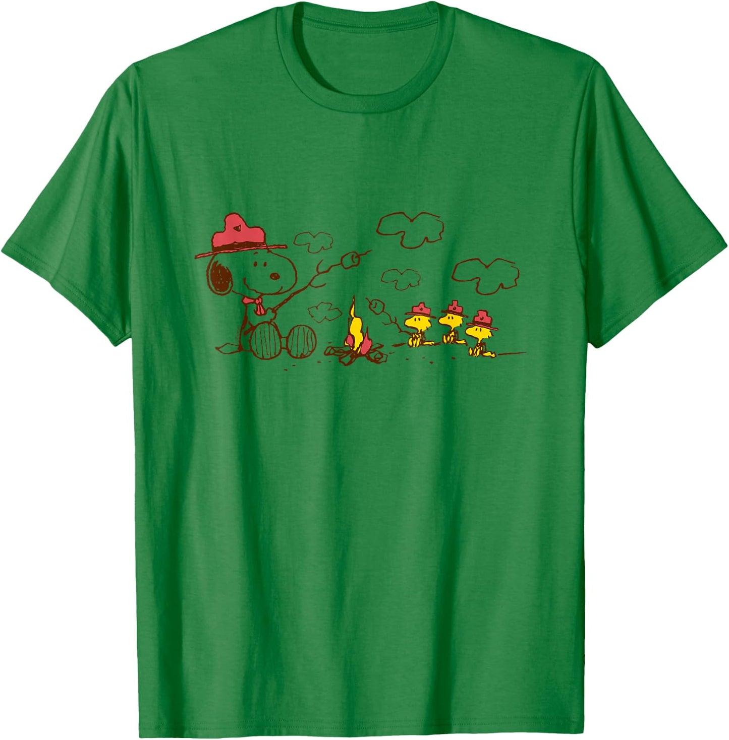 Peanuts - Beagle Scouts Fire T-Shirt - T-Shirt | Irish Green