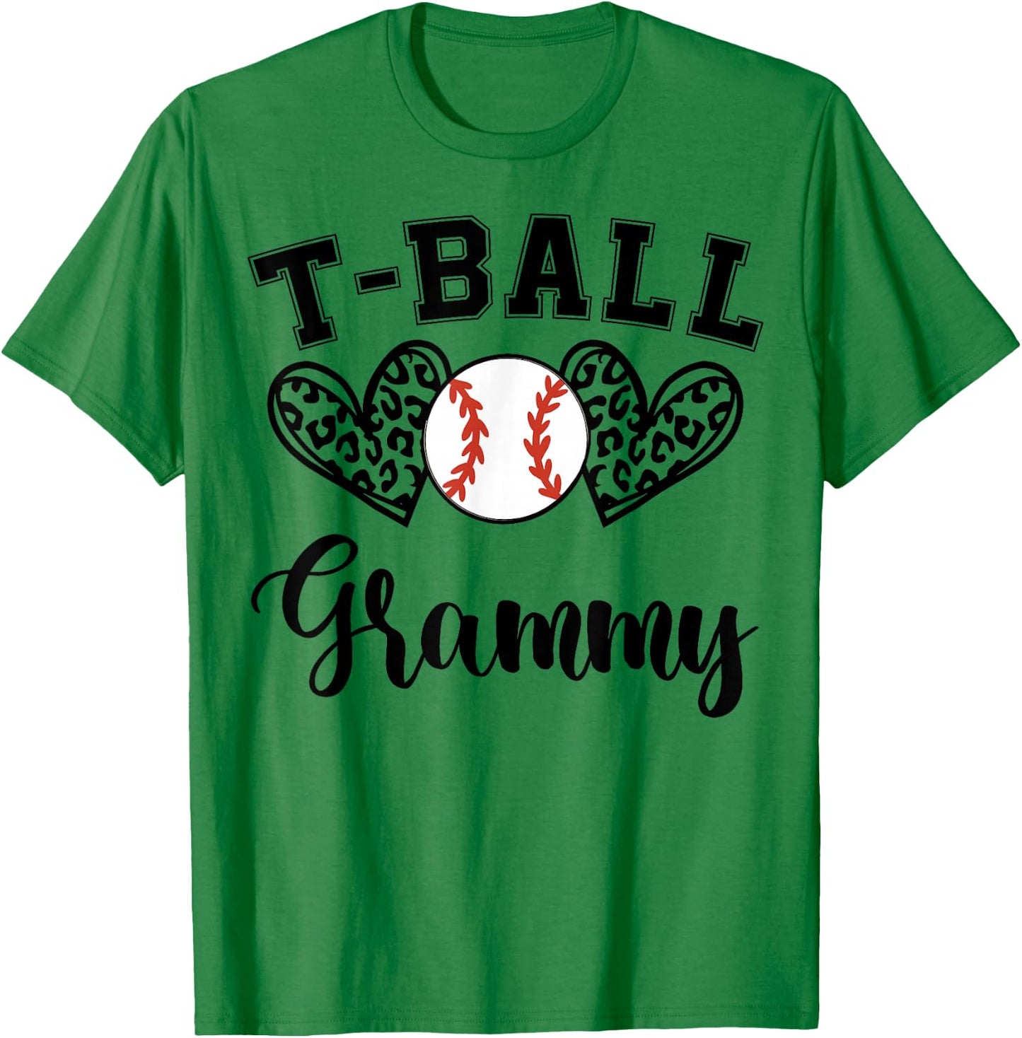 T-Ball Grammy Leopard Funny T-Ball Grammy Mother's Day T-Shirt - T-Shirt | Irish Green