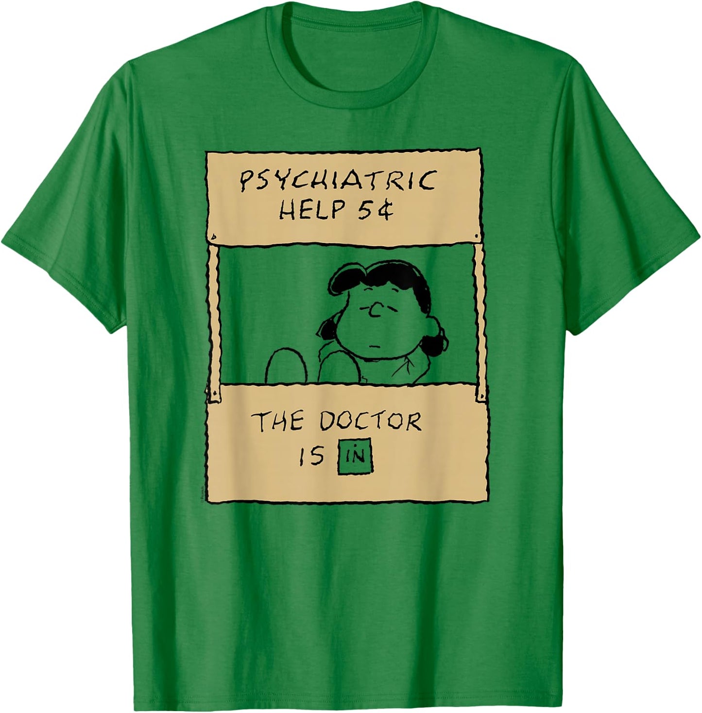 Peanuts - Lucy Doctor is in T-Shirt - T-Shirt | Irish Green