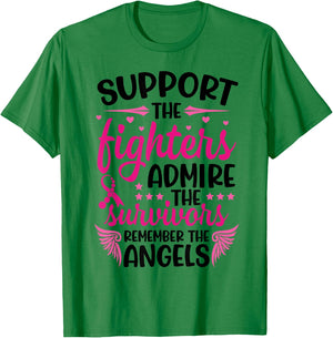 Support The Fighters Admire The Survivors Remember The Angel T-Shirt - T-Shirt | Irish Green
