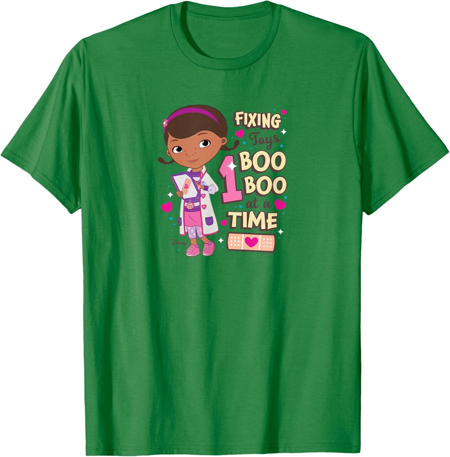 Disney Doc Mc Stuffins - Fixing Toys One Boo Boo At A Time T-Shirt - T-Shirt | Irish Green