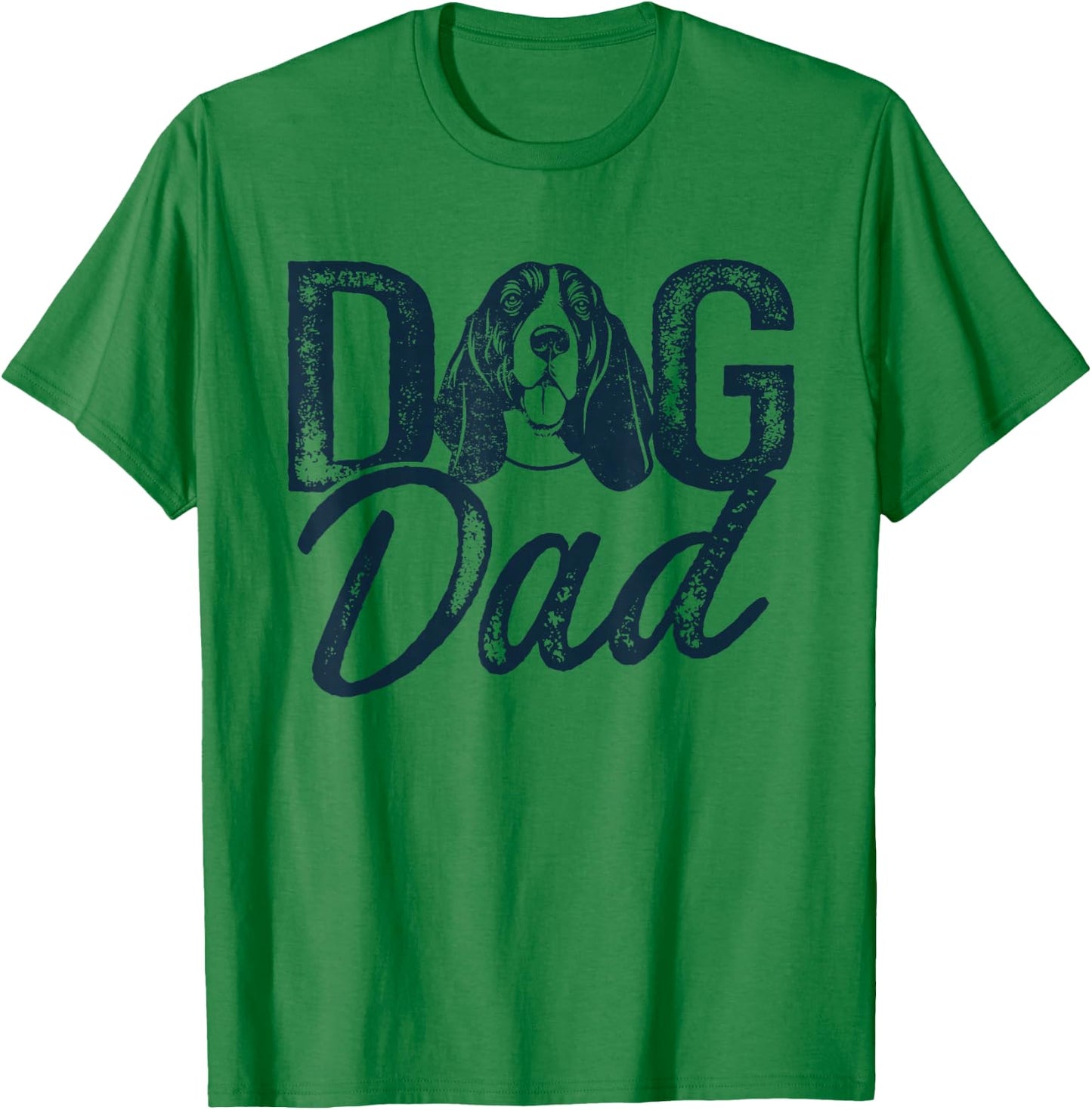 Basset Hound Dog Dad T-Shirt - T-Shirt | Irish Green