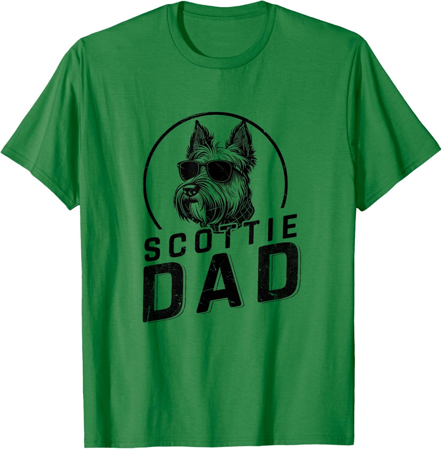 Scottie Dad Dog Owner Gifts Funny Dog Dad Christmas T-Shirt - T-Shirt | Irish Green