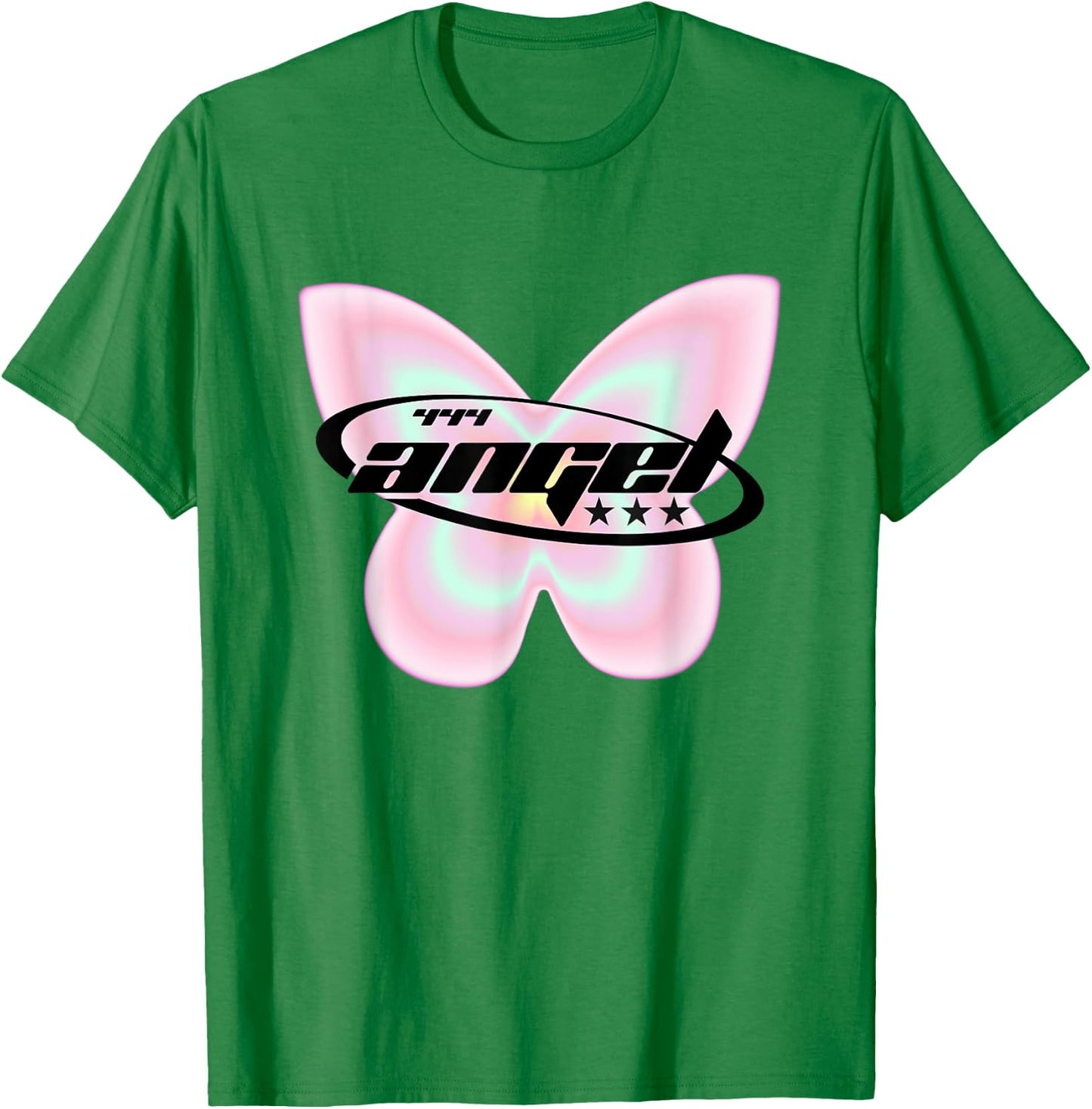 Y2K Girl 444 Angel Number Butterfly Fairy Aesthetic T-Shirt - T-Shirt | Irish Green