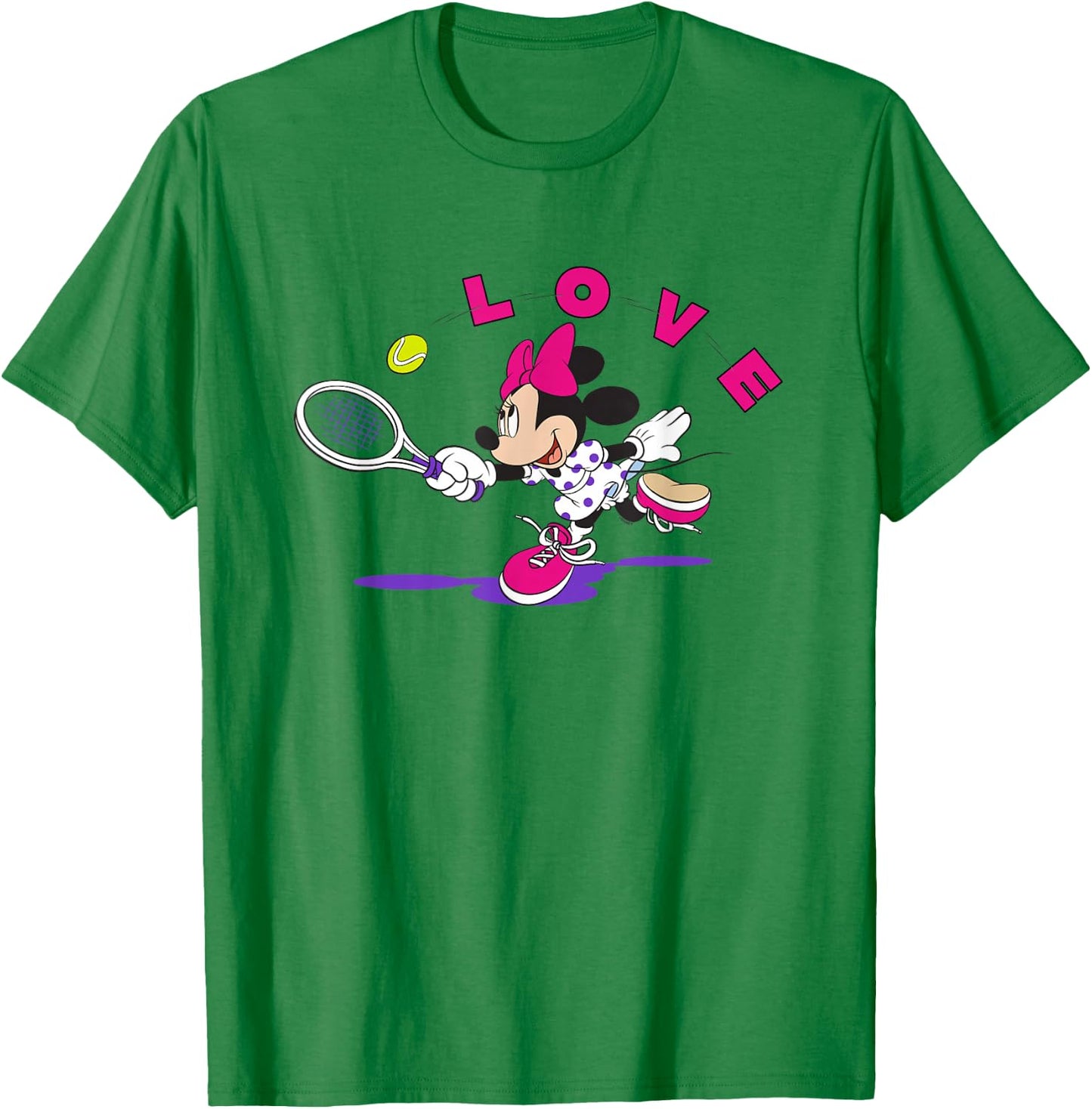 Disney Minnie Mouse Sports Love Tennis Player T-Shirt - T-Shirt | Irish Green