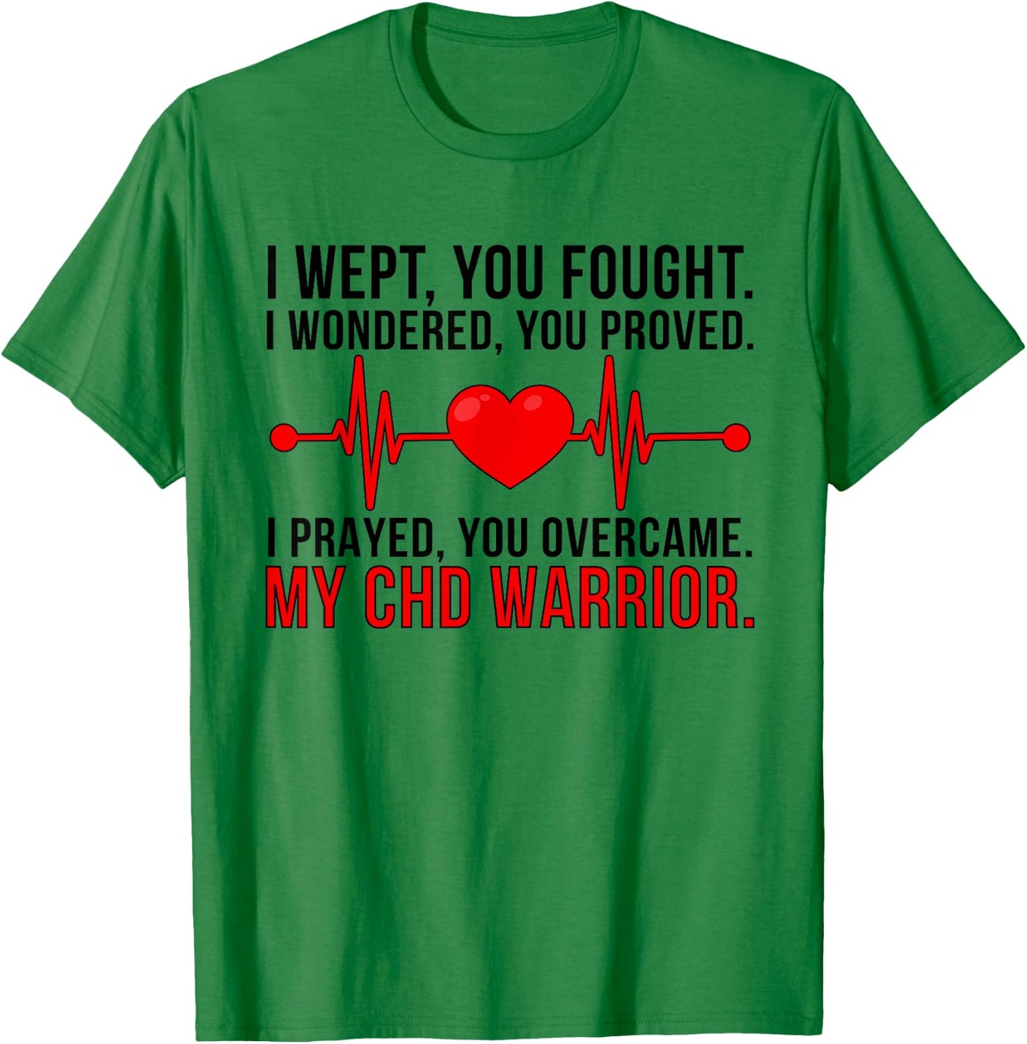 CHD Mom Of A CHD Warrior Mother Congenital Heart Disease T-Shirt - T-Shirt | Irish Green