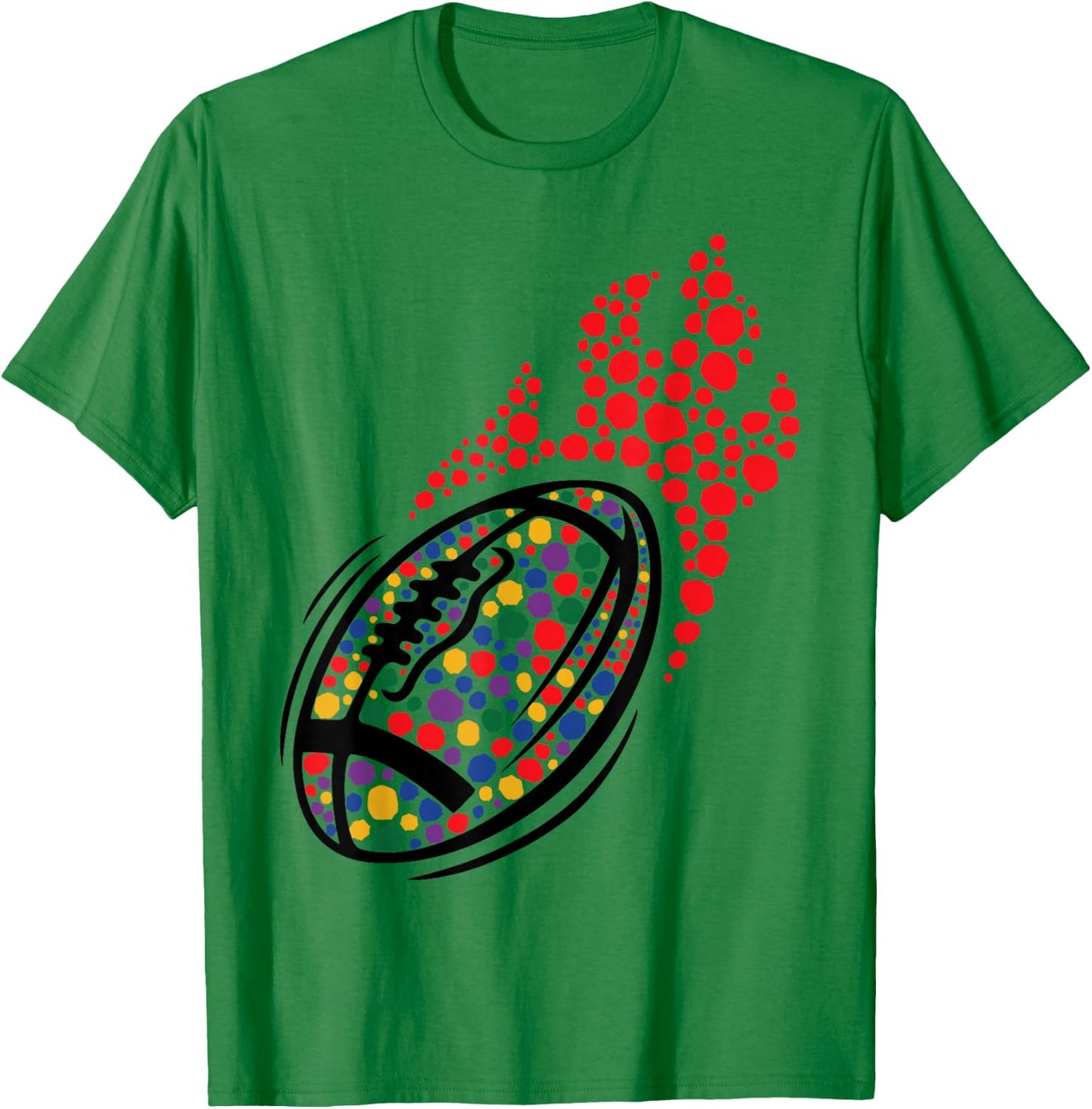 Football International Dot Day Men Boys Ball Sport Colorful T-Shirt - T-Shirt | Irish Green