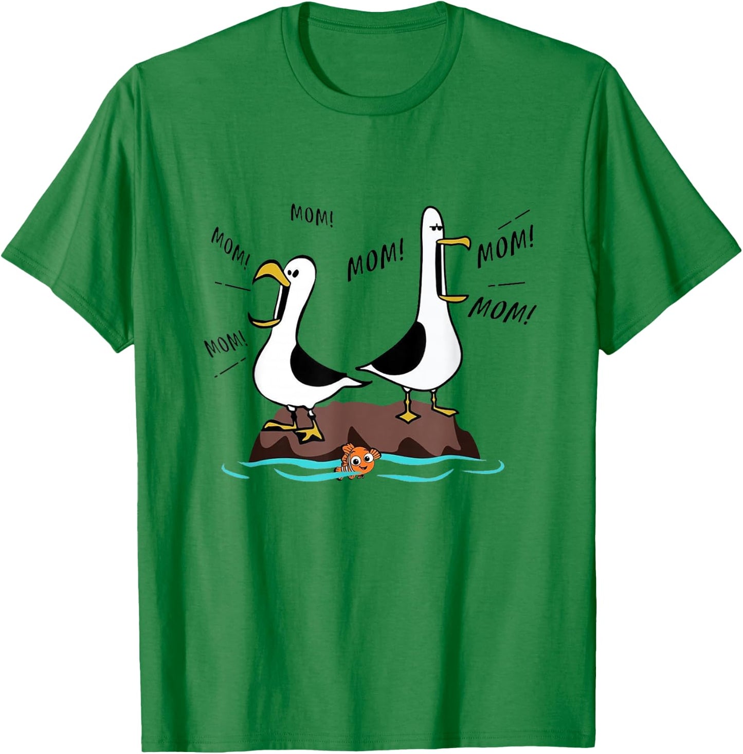 Mom Mom Mom Seagull Family Mother T-Shirt - T-Shirt | Irish Green